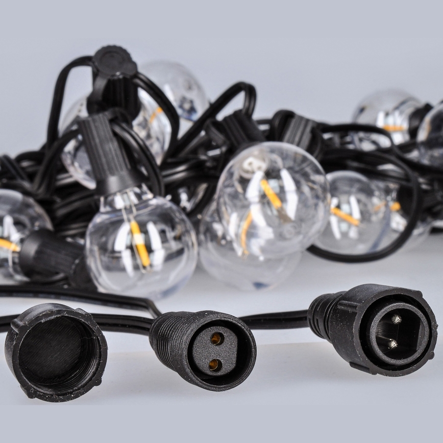 Brilagi - Catena decorativa da esterno LED GHIRLANDA 25xE12 20m nero IP44 bianco caldo
