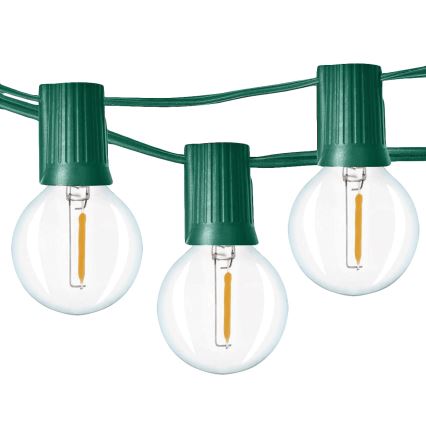Brilagi - Catena decorativa da esterno LED GHIRLANDA 25xE12 20m verde IP44 bianco caldo