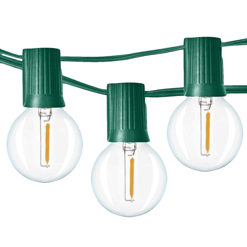 Brilagi - Catena decorativa da esterno LED GHIRLANDA 25xE12 20m verde IP44 bianco caldo