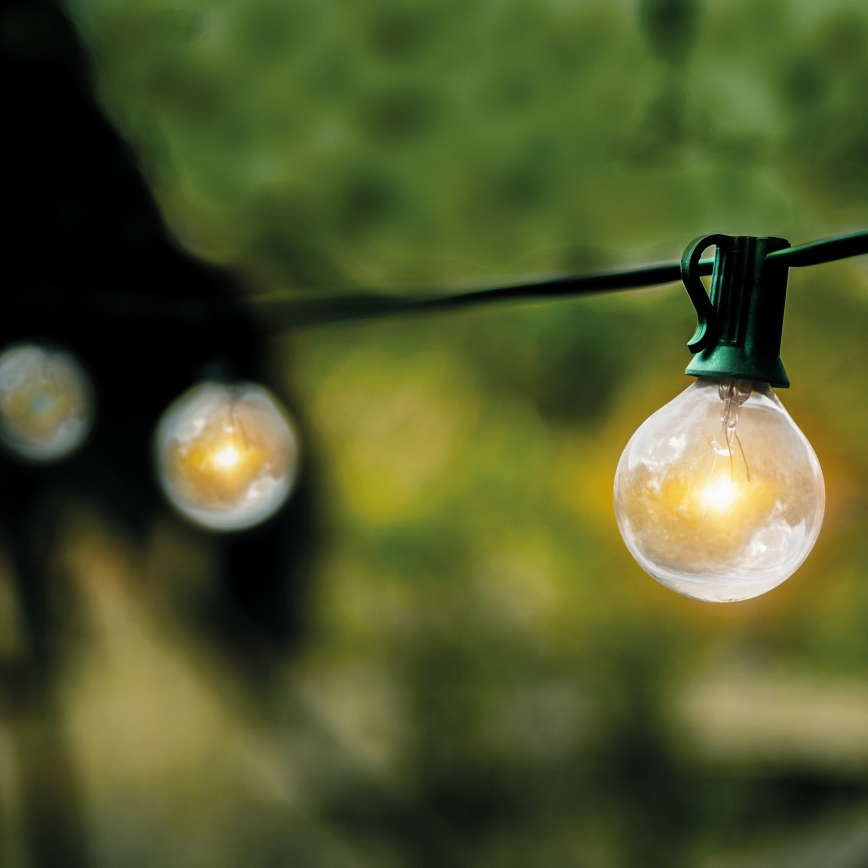 Brilagi - Catena decorativa da esterno LED GHIRLANDA 25xE12 20m verde IP44 bianco caldo