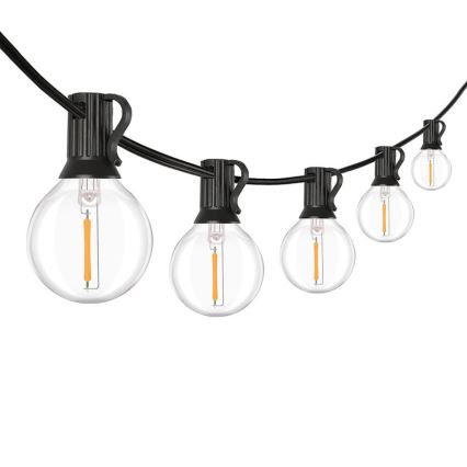 Brilagi - Catena decorativa LED da esterno GIRLANDA 10xE12/0,6W/230V 8m nero IP44 bianco caldo