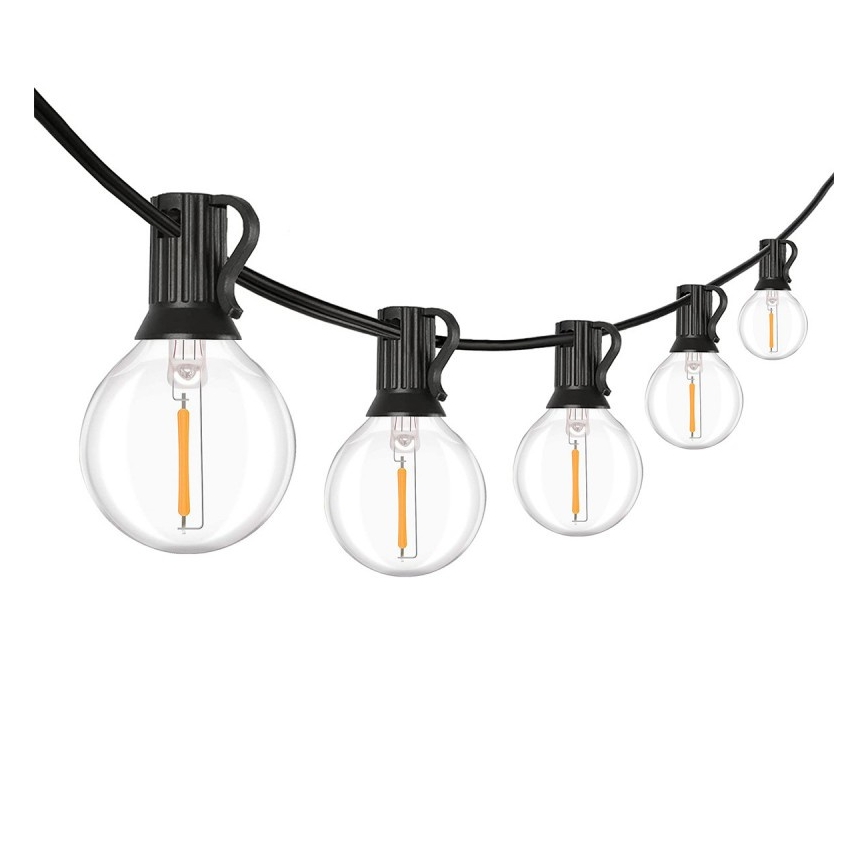 Brilagi - Catena decorativa LED da esterno GIRLANDA 10xE12/0,6W/230V 8m nero IP44 bianco caldo