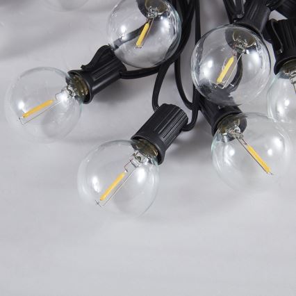Brilagi - Catena decorativa LED da esterno GIRLANDA 10xE12/0,6W/230V 8m nero IP44 bianco caldo