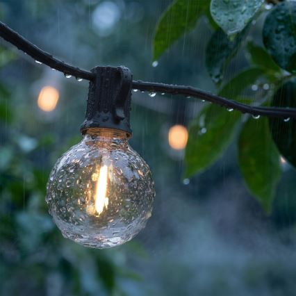 Brilagi - Catena decorativa LED da esterno GIRLANDA 25xE12/0,36W/24V 20m nera IP44 bianco caldo