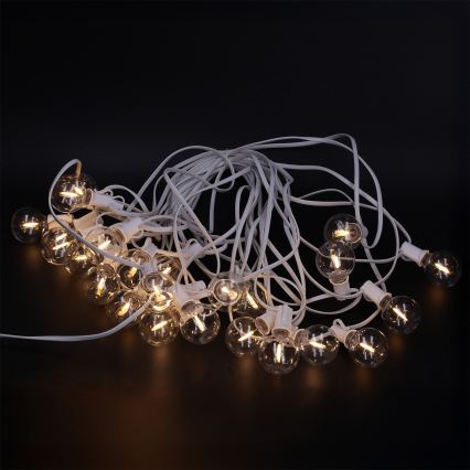 Brilagi - Catena decorativa LED per esterni Ghirlanda 25xE12/0,8W/230V 20m bianca IP44 bianco caldo