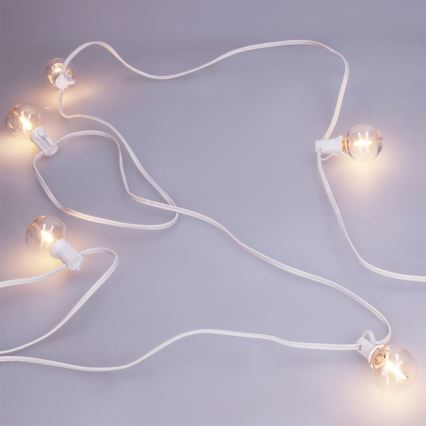 Brilagi - Catena decorativa LED per esterni Ghirlanda 25xE12/0,8W/230V 20m bianca IP44 bianco caldo
