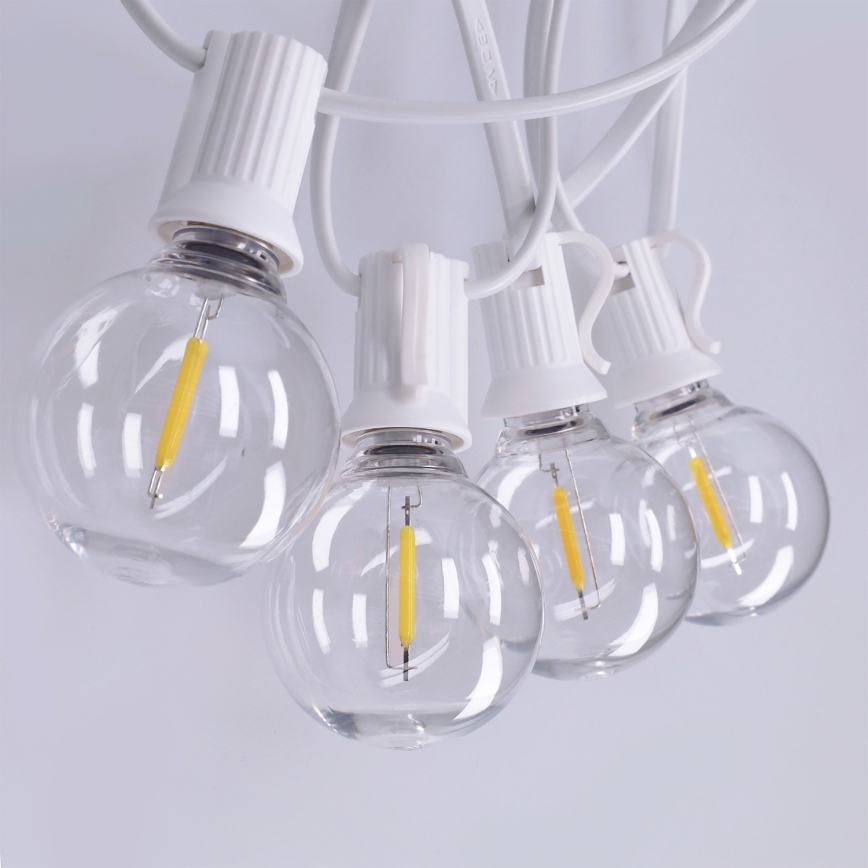 Brilagi - Catena decorativa LED per esterni Ghirlanda 25xE12/0,8W/230V 20m bianca IP44 bianco caldo