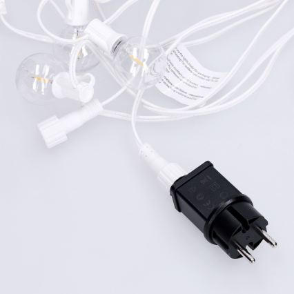 Brilagi - Catena decorativa LED per esterni Ghirlanda 25xE12/0,8W/230V 20m bianca IP44 bianco caldo