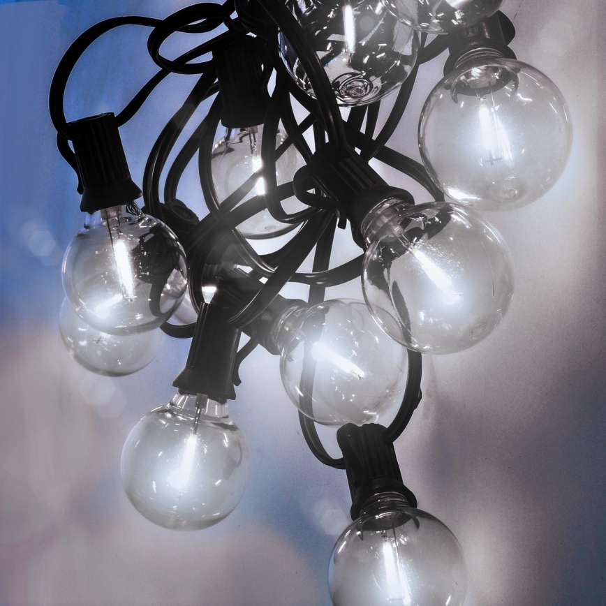 Brilagi - Catena decorativa LED per esterni GIRLANDA 25xE12/0,8W/230V 20m IP44 bianco freddo