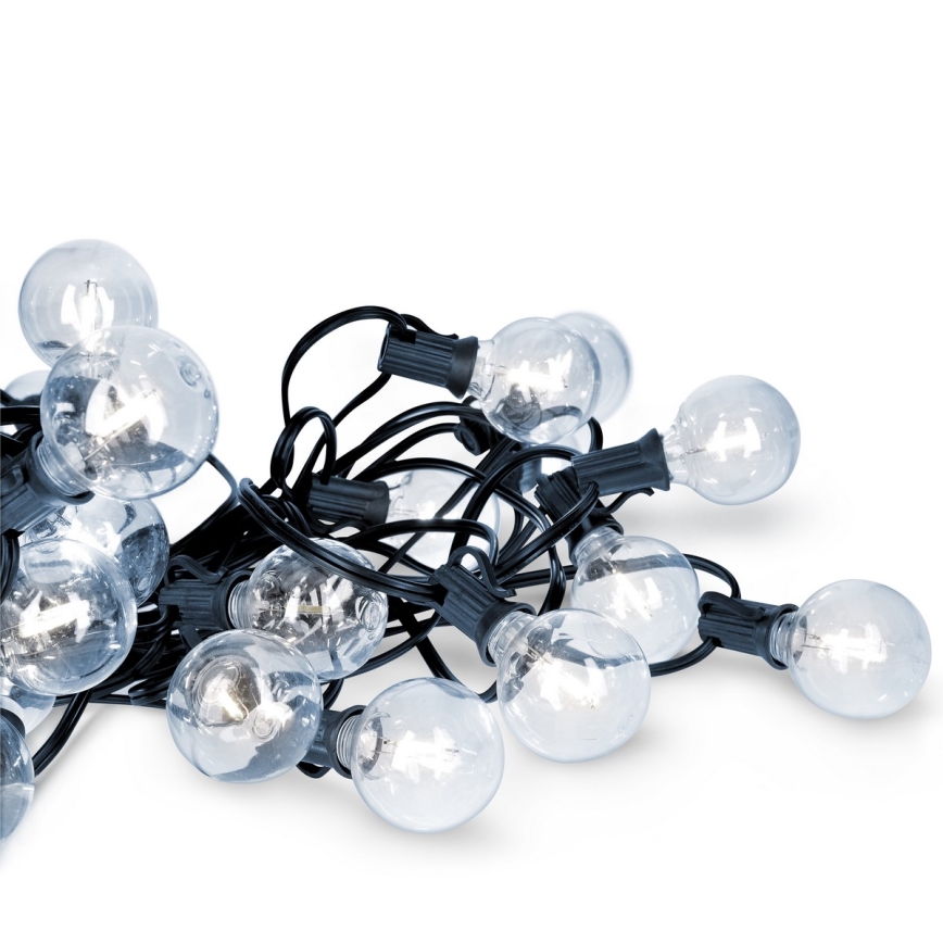 Brilagi - Catena decorativa LED per esterni GIRLANDA 25xE12/0,8W/230V 20m IP44 bianco freddo