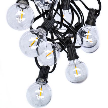 Brilagi - Catena decorativa LED per esterni GIRLANDA 25xE12/0,8W/230V 20m IP44 bianco freddo