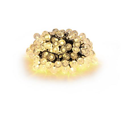 Brilagi - Catena decorativa solare a LED BUBBLE 100xLED/8 funzioni 10m IP65 bianco caldo 600 mAh