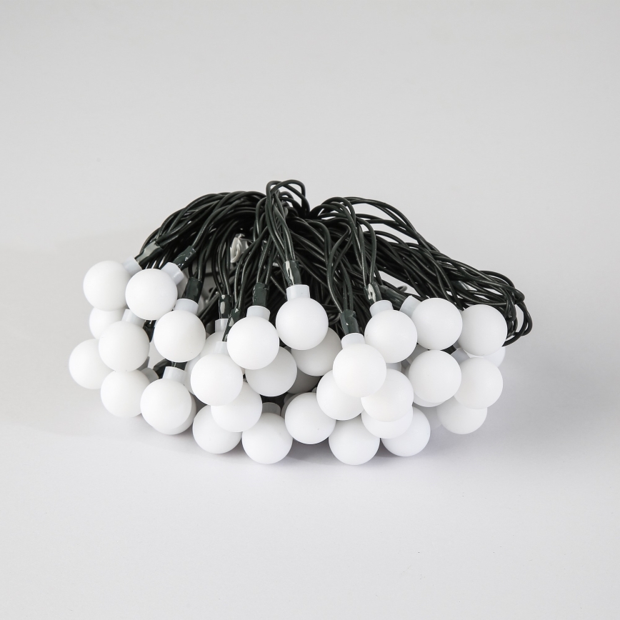 Brilagi - Catena decorativa solare a LED BUBBLE, 50 LED, 8 funzioni, 7 m, IP65, bianco caldo, 600 mAh