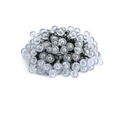 Brilagi - Ghirlanda solare decorativa a LED BUBBLE 200 LED/8 funzioni 20m IP65 bianco caldo 800 mAh