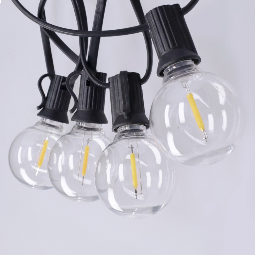 Brilagi - Ghirlanda decorativa LED per esterni 10xE12/0,6W/230V, 8 m, nero, IP44, bianco caldo