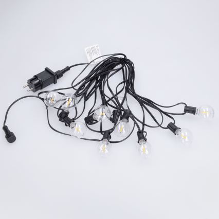 Brilagi - Ghirlanda decorativa LED per esterni 10xE12/0,6W/230V, 8 m, nero, IP44, bianco caldo