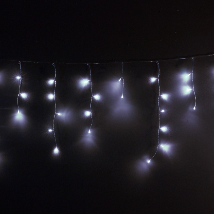 Brilagi - Catena luminosa LED per esterni 200 LED/8 funzioni 13m IP44 bianco freddo effetto stalattite