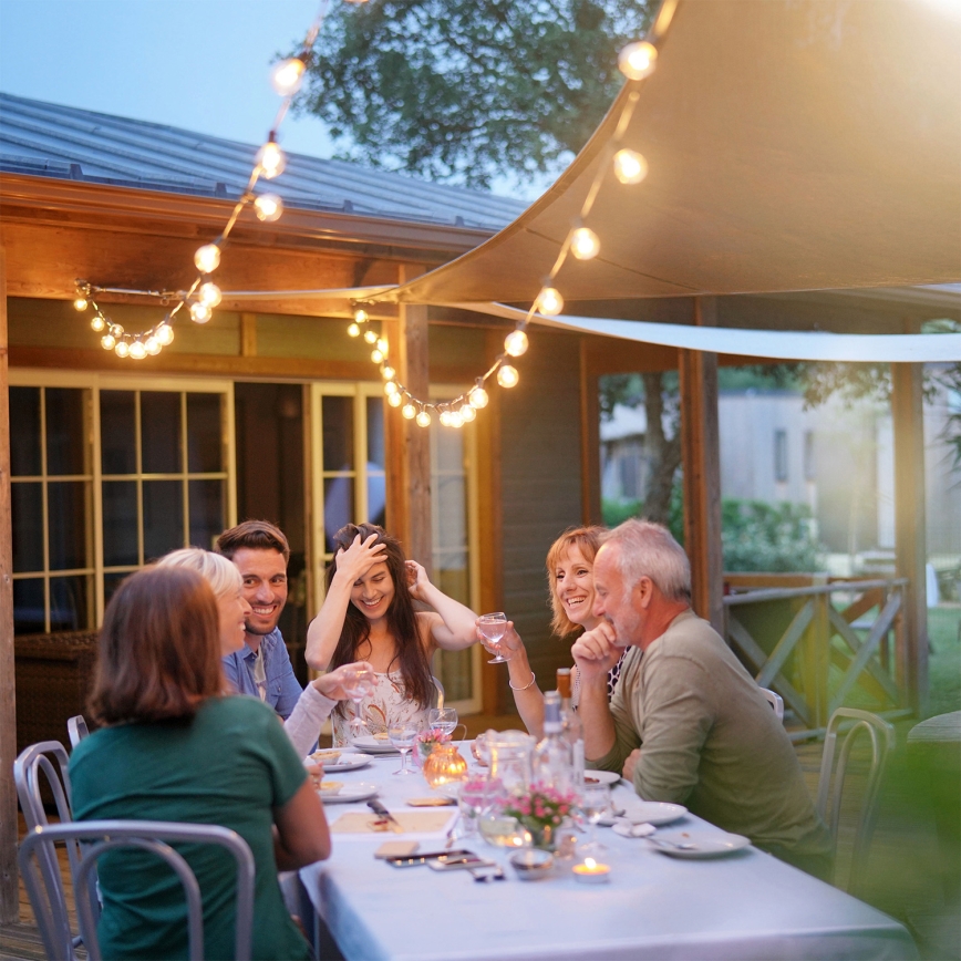 Brilagi - Catena luminosa decorativa da esterno a LED GIRLANDA 10xE12/0,6W/230V 8m bianco IP44 bianco caldo