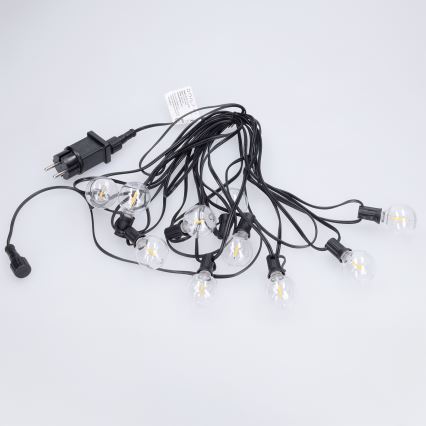 Brilagi - Catena luminosa decorativa LED da esterno GIRLANDA 10xE12/0,6W/230V 8m nero IP44 bianco caldo