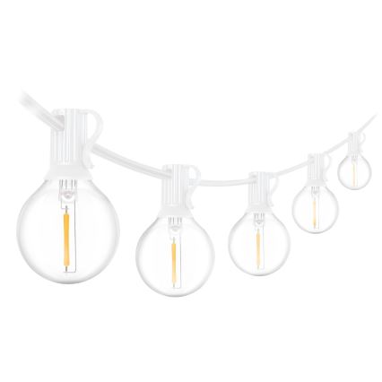 Brilagi - Catena decorativa LED per esterni GIRLANDA 10xE12/0,6W/230V 8m, bianco, IP44, bianco caldo