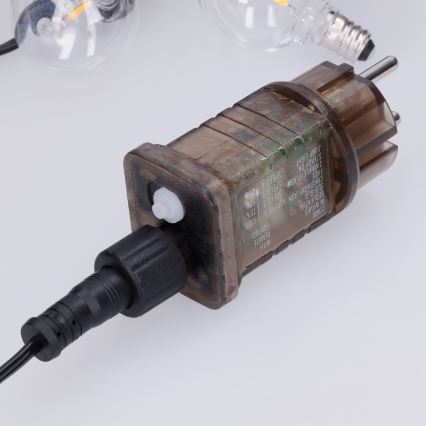 Brilagi - Catena luminosa LED decorativa per esterni GIRLANDA 25xE12/0,6W/230V 20m nera IP44 bianco caldo + telecomando