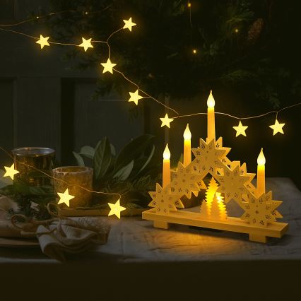 Brilagi - Catena luminosa LED 40xLED/3xAA 1,8 m, bianco caldo, stelle