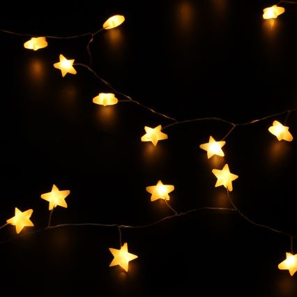 Brilagi - Catena luminosa LED 40xLED/3xAA 1,8 m, bianco caldo, stelle