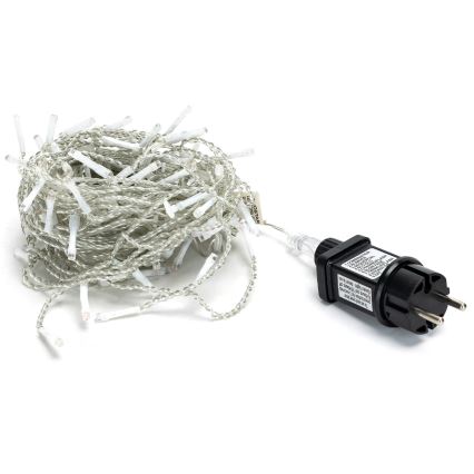 Brilagi - Catena luminosa LED da esterno 200 LED / 8 funzioni 13x0,6 m IP44 bianco freddo