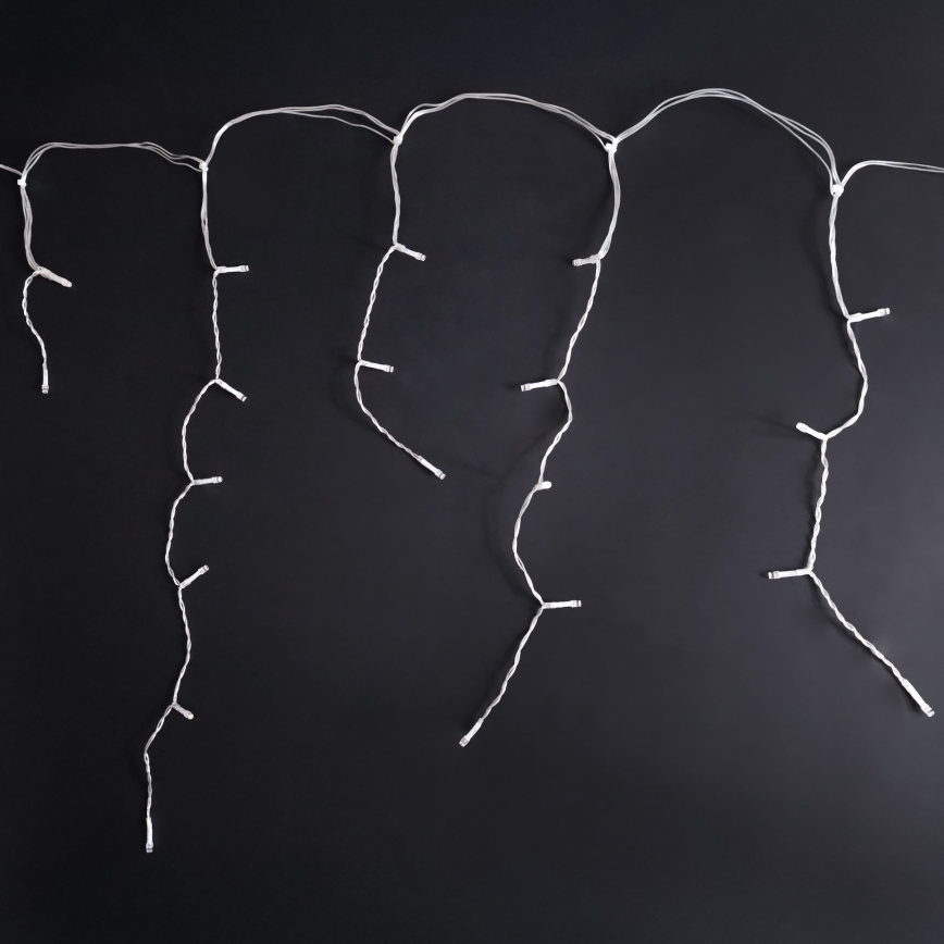 Brilagi - Catena luminosa LED da esterno 200 LED/8 funzioni 13 m IP44 bianco caldo effetto stalattite