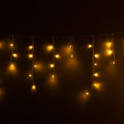 Brilagi - Catena luminosa LED da esterno 200 LED/8 funzioni 13 m IP44 bianco caldo effetto stalattite