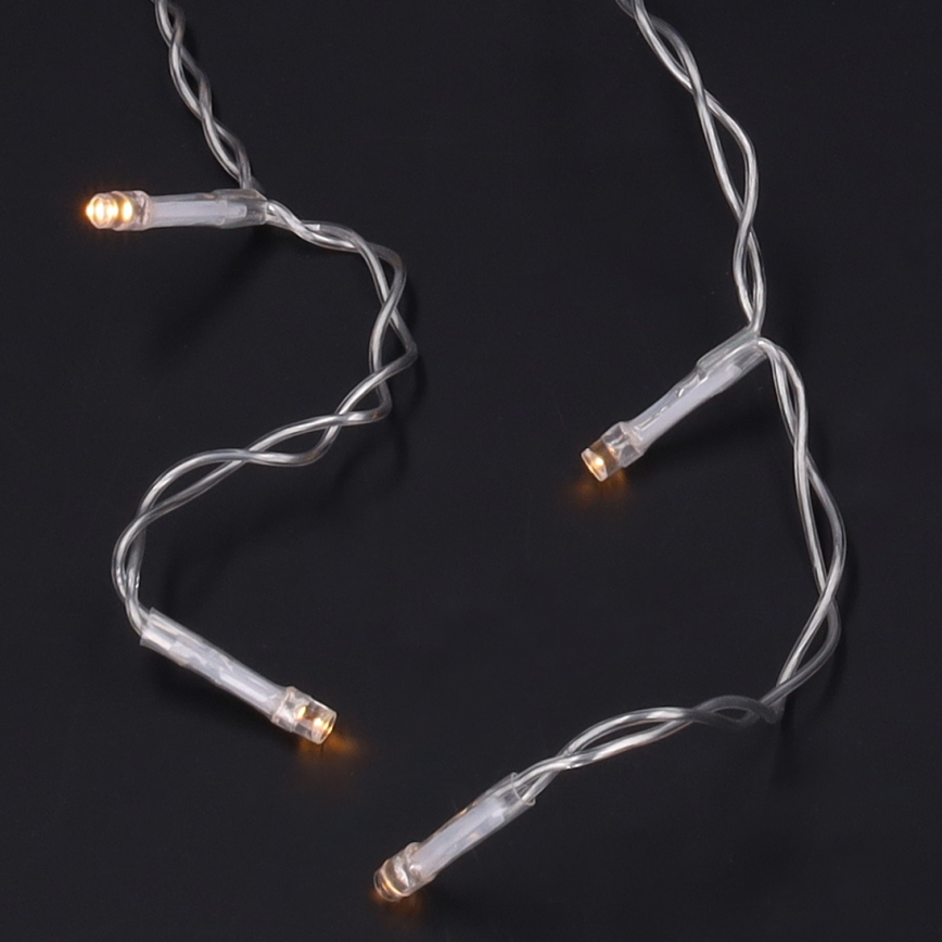 Brilagi - Catena luminosa LED da esterno 200 LED/8 funzioni 13 m IP44 bianco caldo effetto stalattite