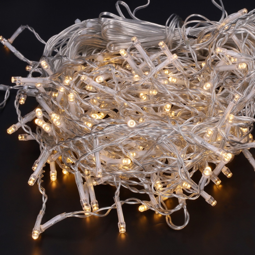 Brilagi - Catena luminosa LED da esterno 200 LED/8 funzioni 13 m IP44 bianco caldo effetto stalattite