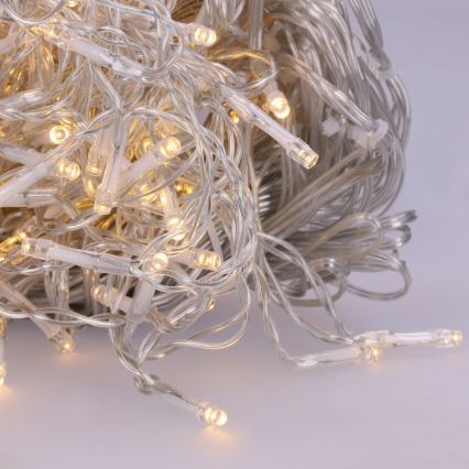 Brilagi - Catena luminosa LED da esterno 200 LED/8 funzioni 13 m IP44 bianco caldo effetto stalattite