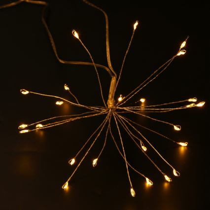 Brilagi - Catena luminosa LED per esterni 150 LED, 5 m, IP44, bianco caldo, effetto fuochi d'artificio