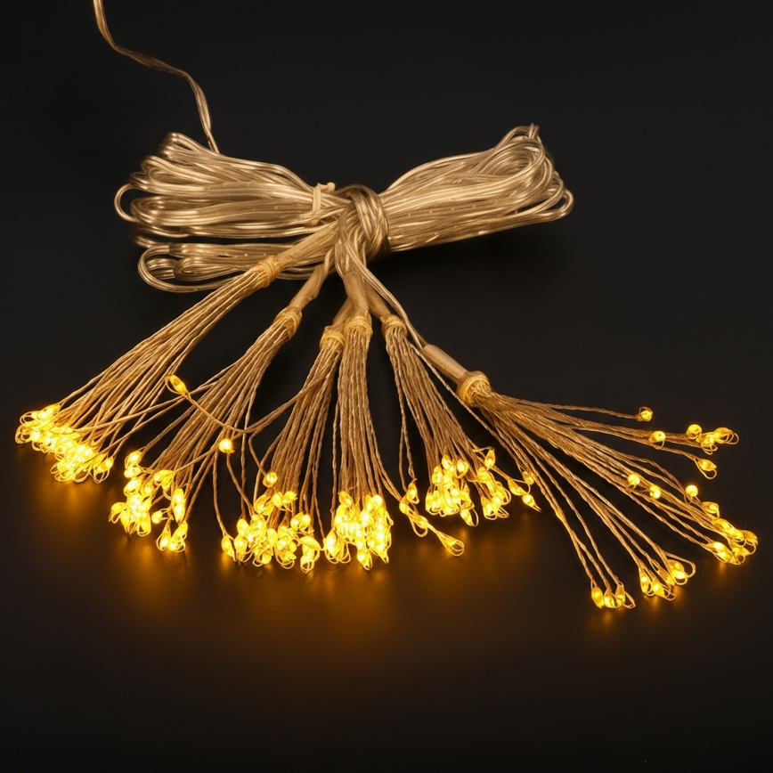 Brilagi - Catena luminosa LED per esterni 150 LED, 5 m, IP44, bianco caldo, effetto fuochi d'artificio