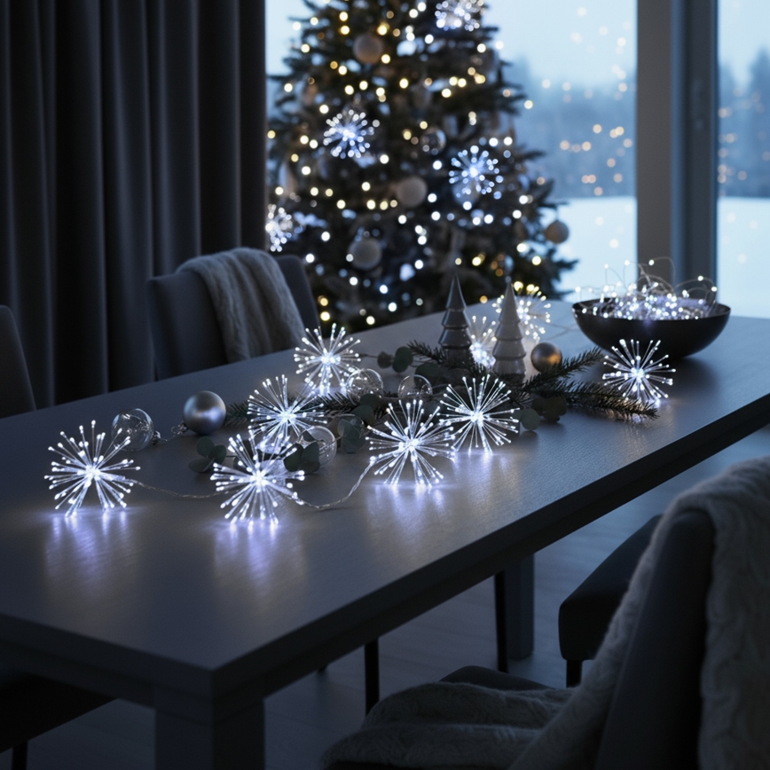 Brilagi - Catena luminosa LED per esterni 150xLED 5m IP44 bianco freddo effetto scintillante