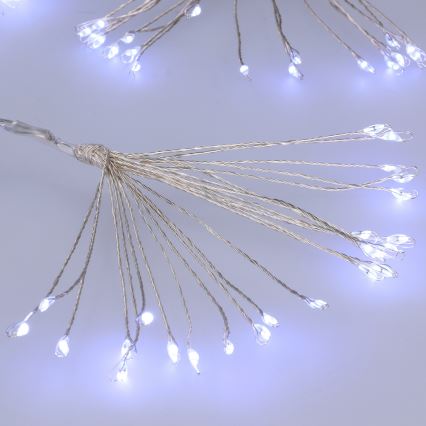 Brilagi - Catena luminosa LED per esterni 150xLED 5m IP44 bianco freddo effetto scintillante
