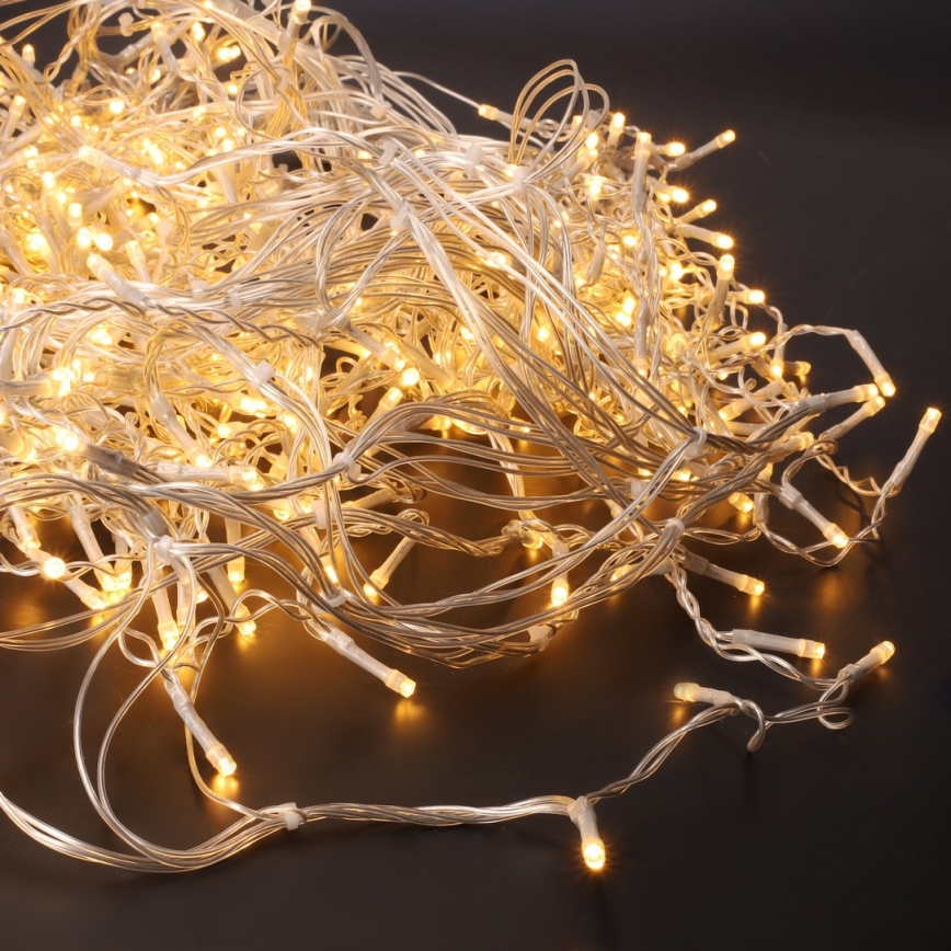 Brilagi - Catena luminosa LED da esterno 360 LED/8 modalità, 14 m, IP44, bianco caldo, effetto ghiaccioli