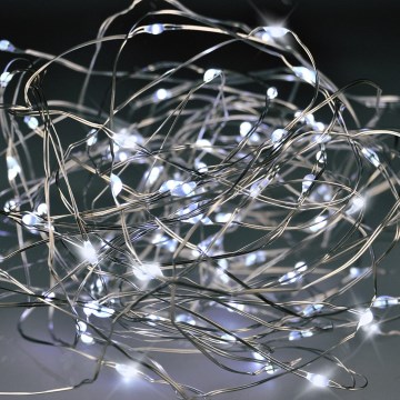 Brilagi - Catena luminosa LED per Natale 100xLED/3xAA 10m bianco freddo