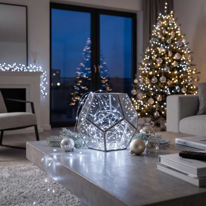 Brilagi - Catena luminosa LED per Natale 100xLED/3xAA 10m bianco freddo