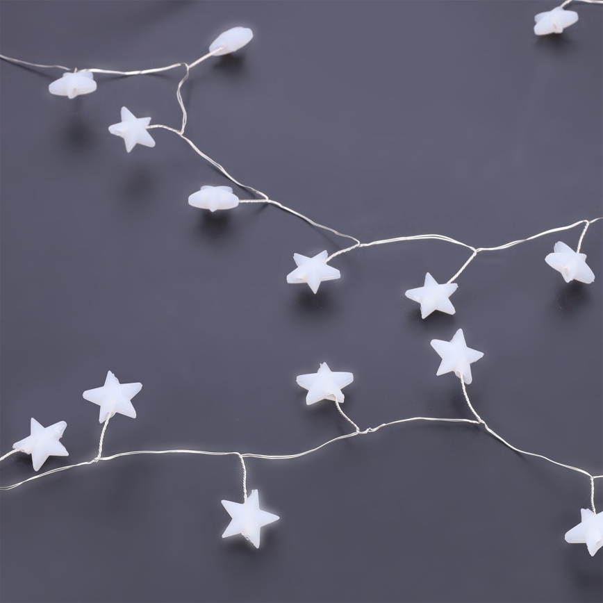 Brilagi - Catena luminosa natalizia a LED 40xLED/3xAA 1,8m bianco caldo stelle