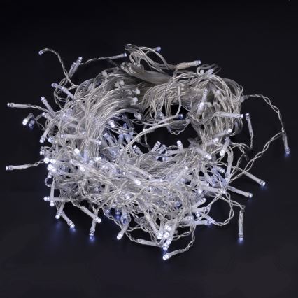 Brilagi - Catena luminosa natalizia LED da esterno 200 LED/8 funzioni 13m IP44 bianco freddo effetto ghiacciolo