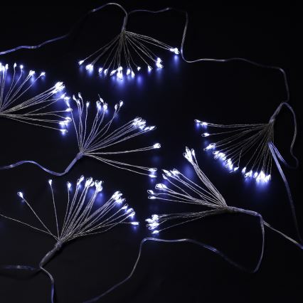 Brilagi - Catena luminosa natalizia LED da esterno 150 LED 5 m IP44 bianco freddo effetto fuochi d'artificio