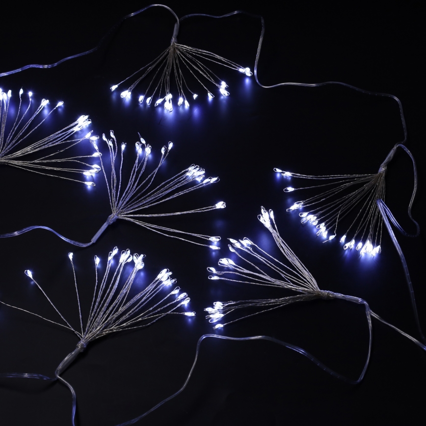 Brilagi - Catena luminosa natalizia LED da esterno 150 LED 5 m IP44 bianco freddo effetto fuochi d'artificio