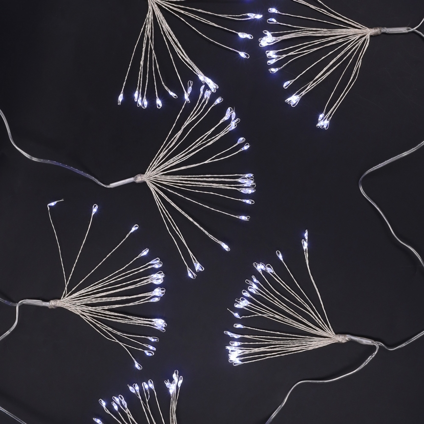 Brilagi - Catena luminosa natalizia LED da esterno 150 LED 5 m IP44 bianco freddo effetto fuochi d'artificio