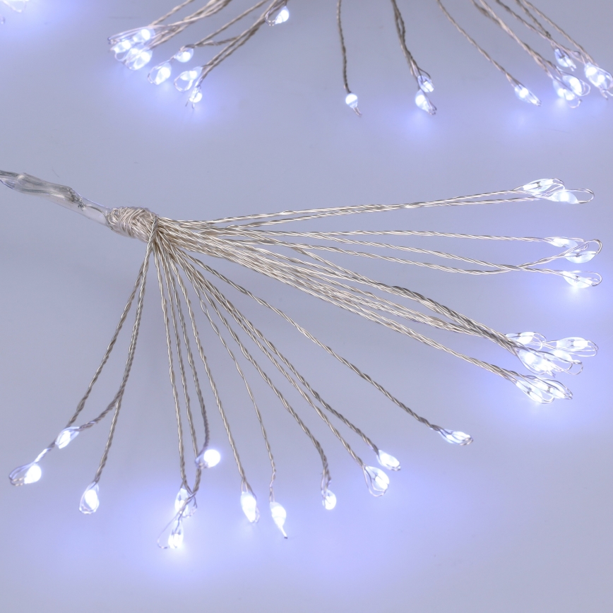 Brilagi - Catena luminosa natalizia LED da esterno 150 LED 5 m IP44 bianco freddo effetto fuochi d'artificio