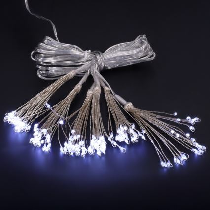Brilagi - Catena luminosa natalizia LED da esterno 150 LED 5 m IP44 bianco freddo effetto fuochi d'artificio
