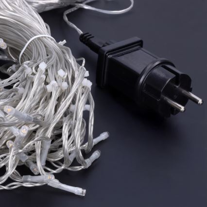 Brilagi - Catena luminosa natalizia LED da esterno 360 LED, 8 modalità, 14 m, IP44, bianco caldo, effetto stalattite