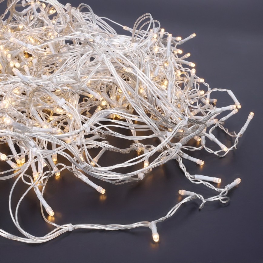 Brilagi - Catena luminosa natalizia LED da esterno 360 LED, 8 modalità, 14 m, IP44, bianco caldo, effetto stalattite