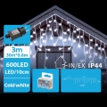 BRILAGI - Catena luminosa natalizia LED per esterni 600xLED/6W/8 funzioni 33m IP44 bianco freddo